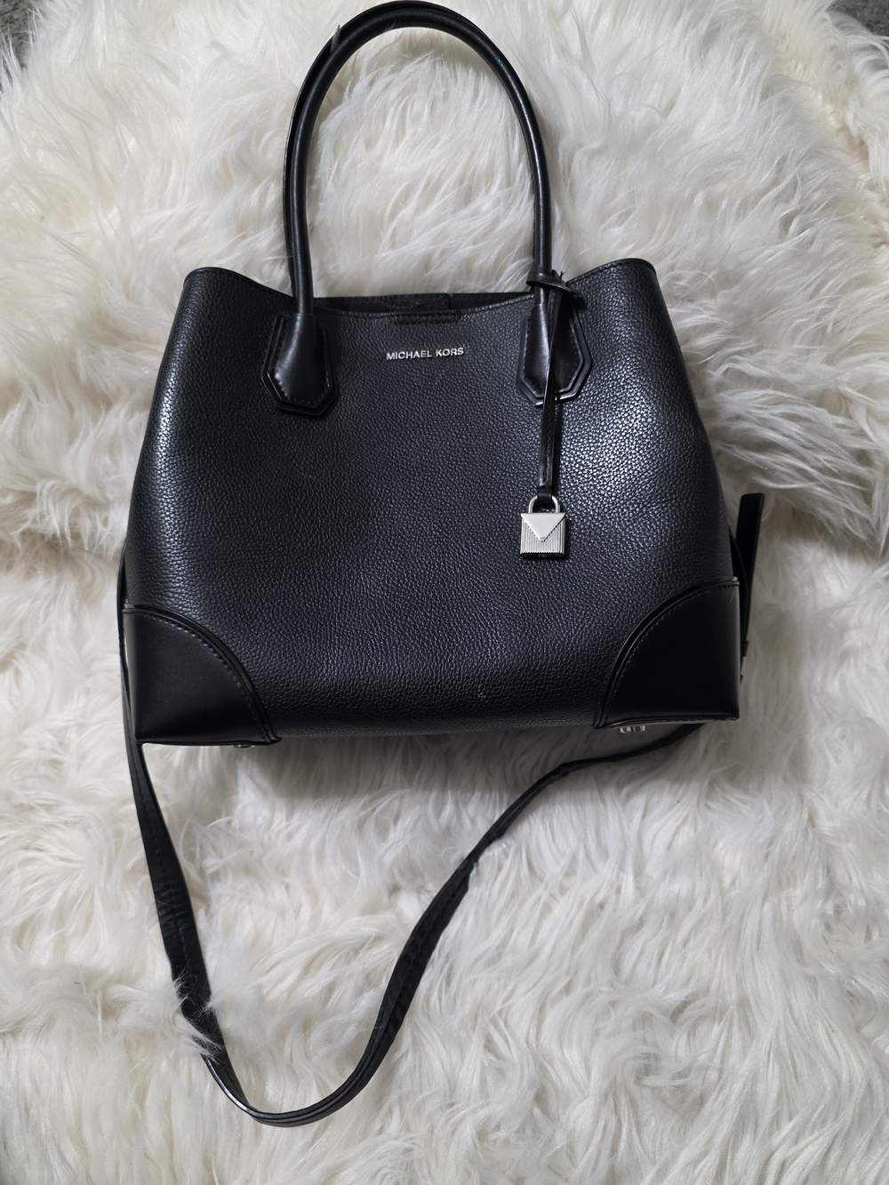 Michael Kors Black Pebbled Leather Tote